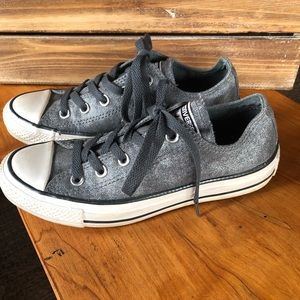 Converse All Star Sneakers Silvery Gray 6.5 Good Condition